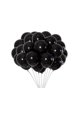 Vıp 100 Pcs Shıny Metallıc Black Balloon Vıp Kalite Parlak Metalik Siyah Balon Helyum Gazı Uyumludur