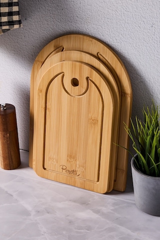 Perotti Bambu 3 Lü Kesme Tahtası Seti Takımı 3 Boy 16332