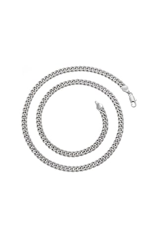 Platin Kaplama Klasik Gurmet Zincir Kolye / 50 Cm Silver