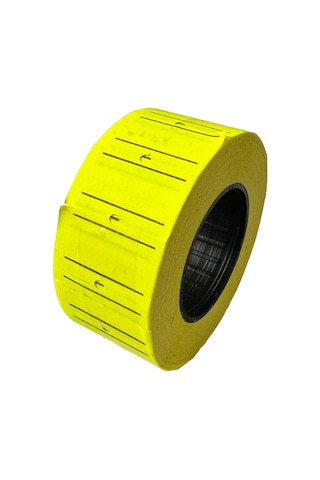 Motex Tanex Makine Etiketi Kraft Fiyatlandırma Numaralandırma Bant -12x21 Mm -800'lü -sarı - 5 Adet 5 Rulo