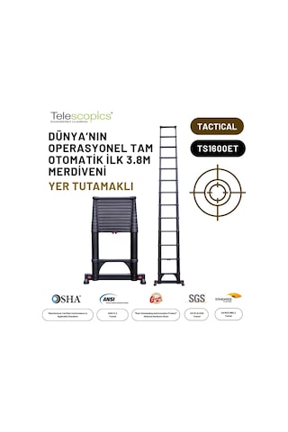 3.8m Taktik Amaçlı Tam Otomatik Teleskopik Merdiven -ts1600et