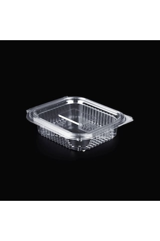 150 Gr Sızdırmaz Kapaklı Sos, Meze Ve Salata Kabı 100 Lü Şeffaf Kare Kap Siyah