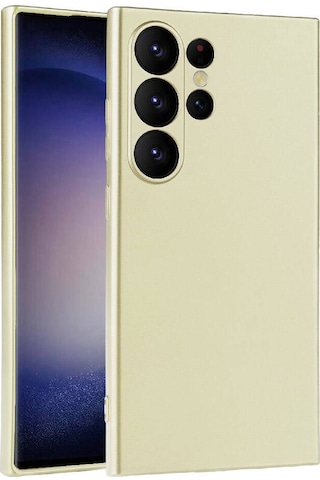 Galaxy S24 Ultra Uyumlu Zore Premier Silikon Kılıf-gold Gold