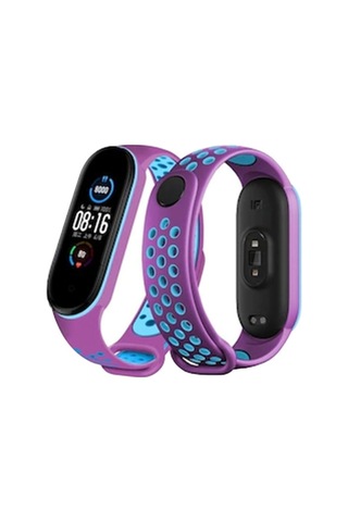 Mey İthalat Mi Band 6 Spor Delikli Kordon - Mor-mavi