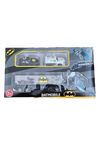 Dorseli Arabalı Taşıyıcı Tır Batman Oyuncak Set 3 Parça Çok Renkli