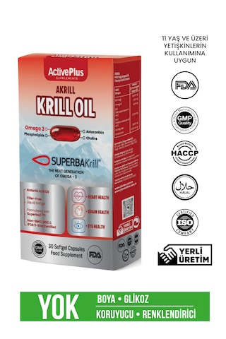 Active Plus Akrill Krill Oil 30 Softjel