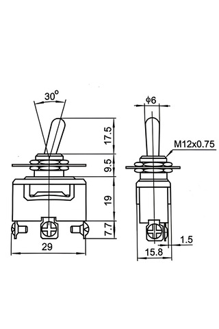 Toggle Switch 1-0 Metal Anahtar 3 Pin 12v-220v