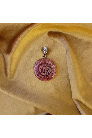 Hedea Bronz Serenat Bronz Çini Taşlı Çelik Zincir Kolye Kahverengi