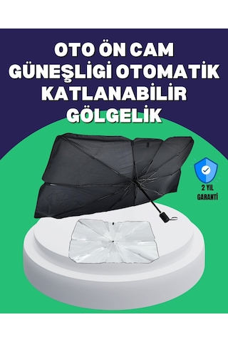 Northcity Şemsiye Tasarımlı Katlanabilir Araç Güneşliği - Geniş Uyumlu Uv Koruma