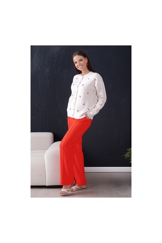 Flex Fashıon Kadın Trend Popüler Kurdale Detaylı 60 Cm Triko Hırka Krem - 736798100 Krem - 736798100 Krem