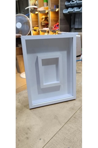 Kuru Gül Çiçek Çerçevesi Ahşap Çerçeve 40x30 Beyaz Pleksi Cam