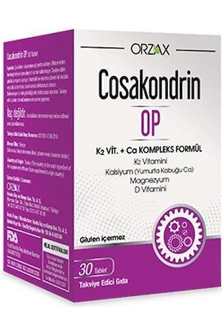 Orzax Cosakondrin Op 30 Tablet 2 Adet