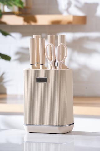 Cooper 7 Parça Bıçak Seti Krem