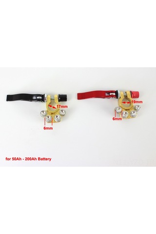 Yuntech01 Tam Bakır Otomobil Aküsü Terminali, 1'den 4'e Bağlantı, Hızlı Kesme Anahtarı, Uyumlu 50-200ah Aküler, Dayanıklı Ve Anti-koroziv