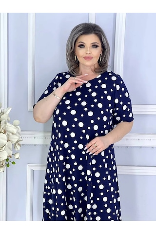 Adenashop Günlük Büyük Kıyafet A-kesim Elbise 445402452