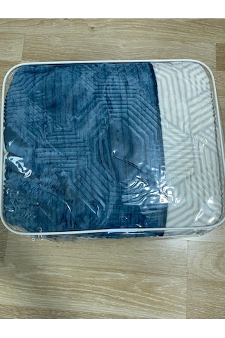 Aksu Tek Kişilik Battaniye Çantali Mavi