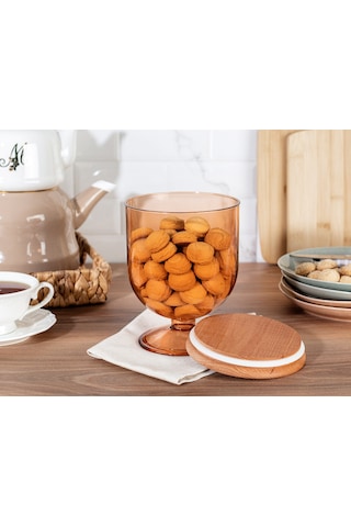 Madame Coco Marion Ahşap Kapaklı Saklama Kabı 1600ml 1ksakl0437