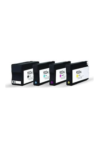 Hp Uyumlu Muadil Kartuşlar, 1 Takim 4 Adet Bk Hp 932xl/933xl Uyumlu Kartuşlar - Hp 6700/6100/ 7510/7110/ 7610/7612 U