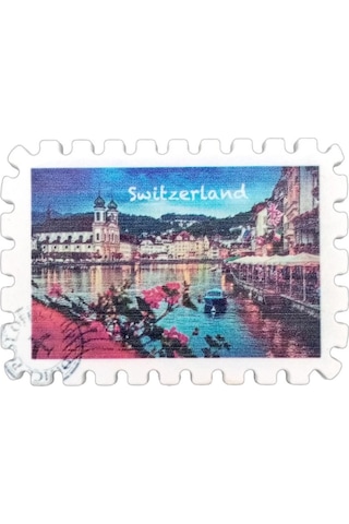 İsviçre Temalı Pul Magnet