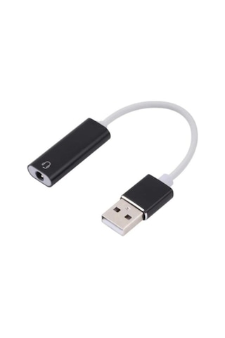 Lexroo Usb Den Mikrofonlu Kulaklık Çevirici Playstation Uyumlu Bilgisayar Ses Kartı Kablosu 3.5 Mm