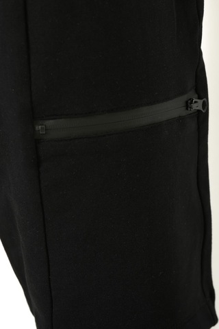 Erkek Fermuar Detaylı Şort Siyah