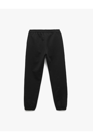 Koton Beli Lastikli Cepli Basic Jogger Eşofman Altı Siyah 7wkb40035tk