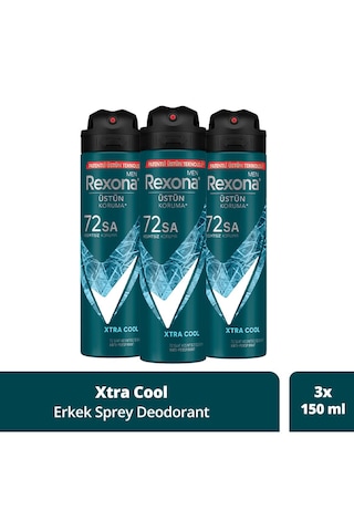 Rexona Men Xtra Cool 48H Erkek Sprey Deodorant 3 x 150 ML