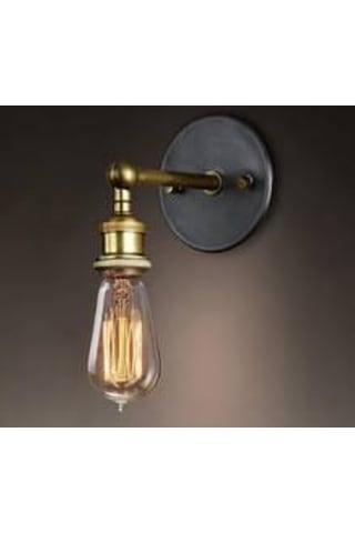 Mylights Retro Siyah Eskitme Mafsalı Aplik Siyah