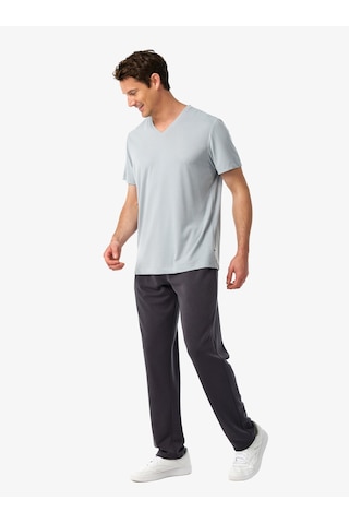 Blackspade Erkek V Yaka T-shirt 41014 - Gri