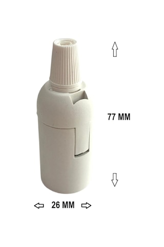 Italyan E14 Duy Mini Duy Bakalit Geçmeli Düz Duy Beyaz 250v-2a 5 Adet
