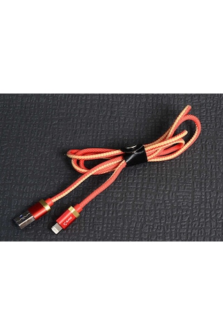 Mobilefix Gold-kırmızı Poro Lightning Usb Kablo 1m