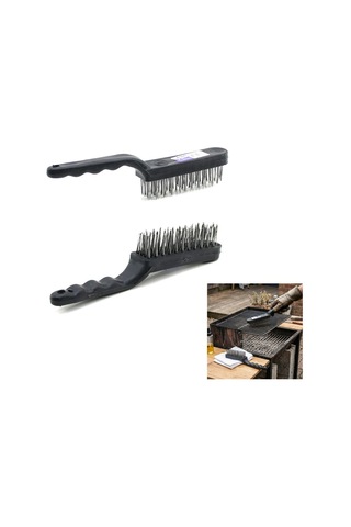 Günsan 008 040 No-4 Plastik Saplı Tel Metal Fırça- 12'li Paket