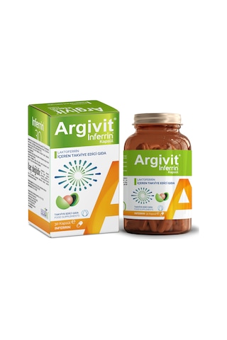 Argivit İnferrin Laktoferrin İçeren Takviye Edici Gıda 30 Kapsül