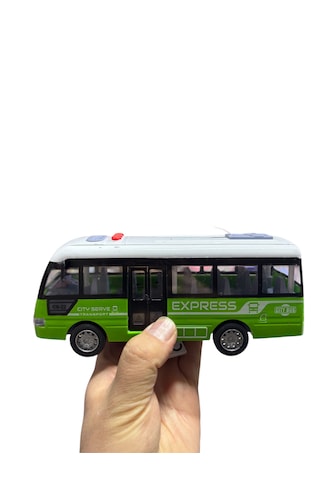 Yeşil Mini Ekspres Otobüs Oyuncağı Açık Yeşil