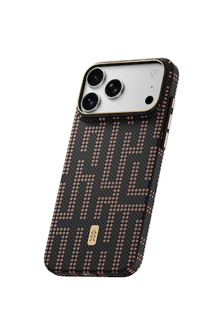 Apple iPhone 18 Pro Uyumlu Kılıf M-safe Şarj Özellikli Raptic Aramid Skin Serisi Karbon Kapak Siyah