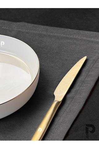 Gri Kumaş Peçete Daily Serisi Kadife Görünümlü Gri