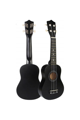Soprano Siyah Ukulele Kılıf Askı Pena Sticker 54 Cm