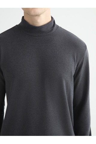 Lcwaıkıkı Classic Antrasit Dik Yaka Erkek Sweatshirt