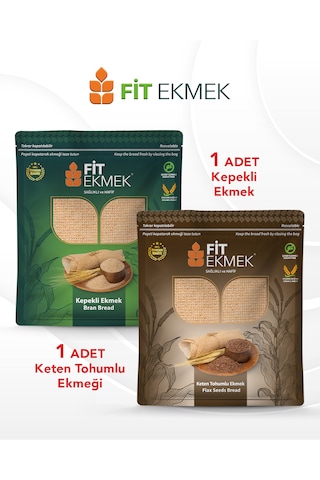 Fit Kepekli Lavaş Ekmeği 300gr Ve Keten Tohumlu Lavaş Ekmeği 300g