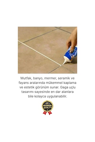 Profesyonel Kolay Kullanıma Hazır Zemin Duvar Onarma Gaga Uçlu Tüp Fayans Arası Derz Dolgu Kahve