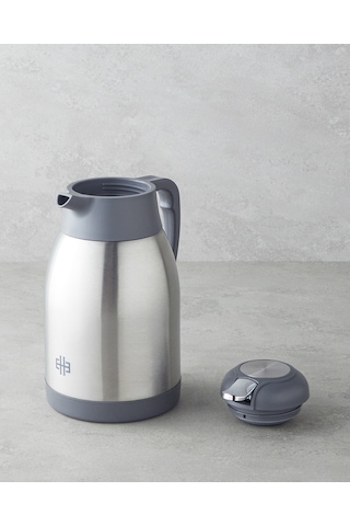 English Home Good Mood Temp Çelik Termos 2 Litre Gri Gri