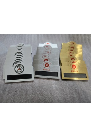 Yaka Kartı Metal 10 Lu Kişite Özel Logo Baskılı