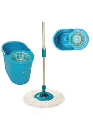 Üçpınar Döner Başlıklı Mikrofiber Otomatik Sıkmalı Temizlik Seti 360 Dönen Mop Paspas Ve Yıkama Kovası