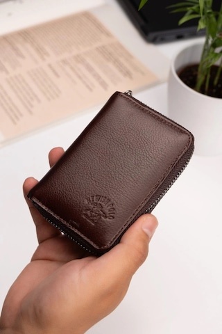 Newish Polo Erkek Hakiki Deri Cüzdan Ve Kartlık - New063 - Kahverengi Kahverengi