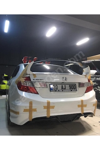 Honda Cıvıc Fb7 Custom Arka Tampon Eki Fiber Boyasız