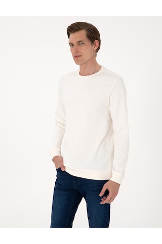 Pierre Cardin Erkek Ekru Sweatshirt 50314978-vr019 Ekru