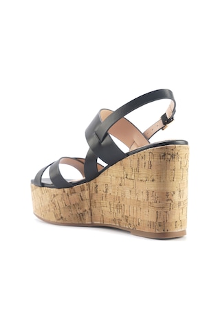 Nine West Monsa 5fx Siyah Kadın Dolgu Topuk Sandalet 000000000101929053 Siyah
