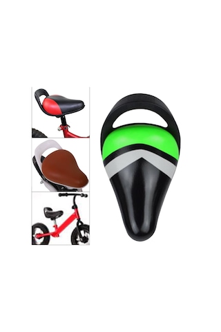 Homyl Çocuk Bisiklet Sele Kaymaz Koltuğu Bisiklete Binme Açık Siyah Yeşil