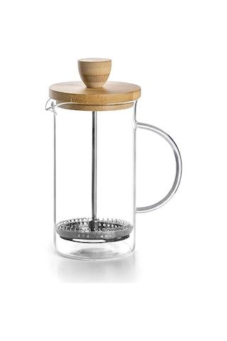 The Mia Bambu Kapaklı French Press 350 Ml Cam0327 Renkli