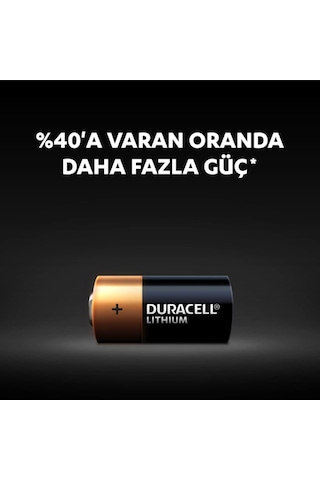 Duracell Yüksek Güçlü Lityum 123 Pil 3V 2'li Paket (CR123/ CR123A / CR17345)